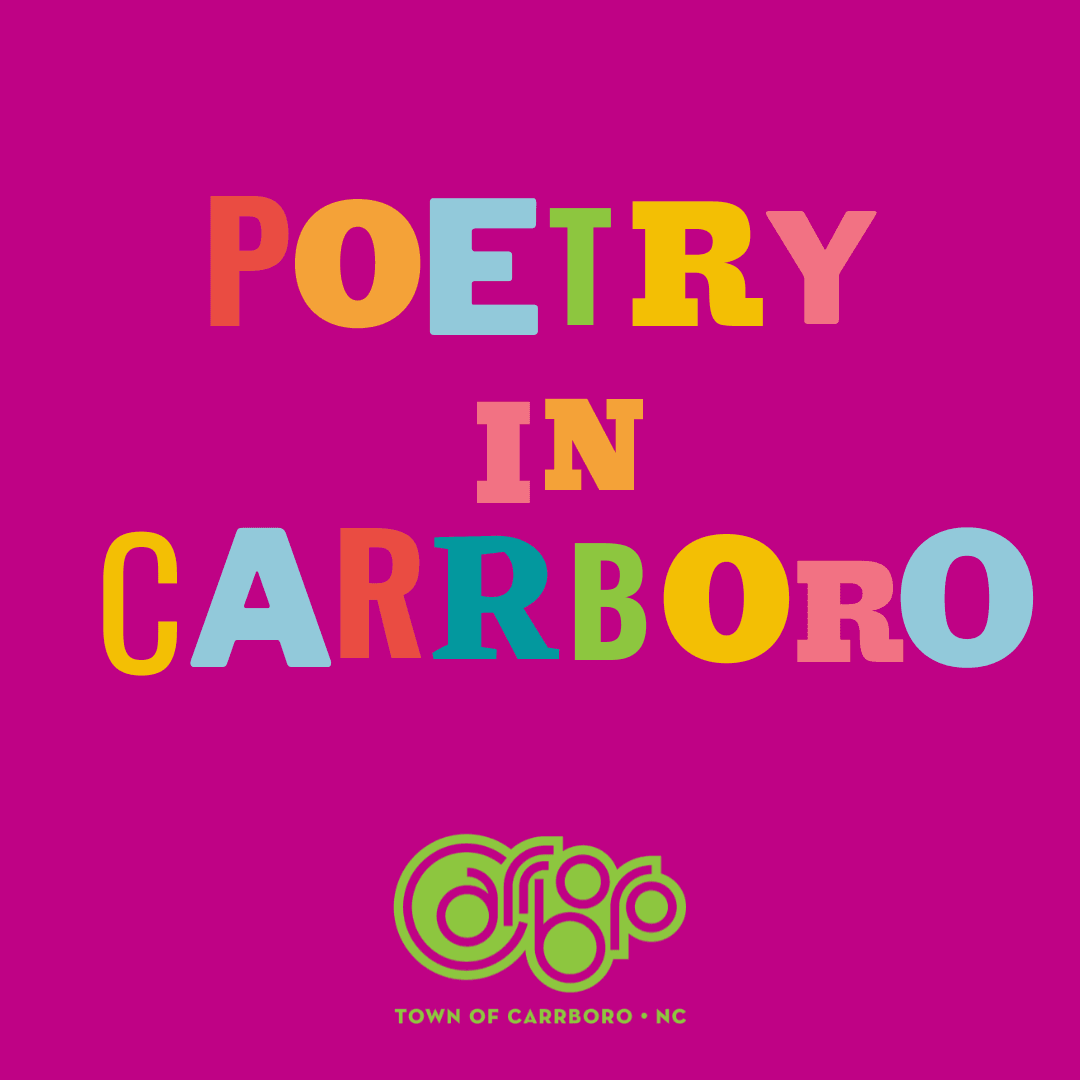 Poetry Events in Carrboro pink background