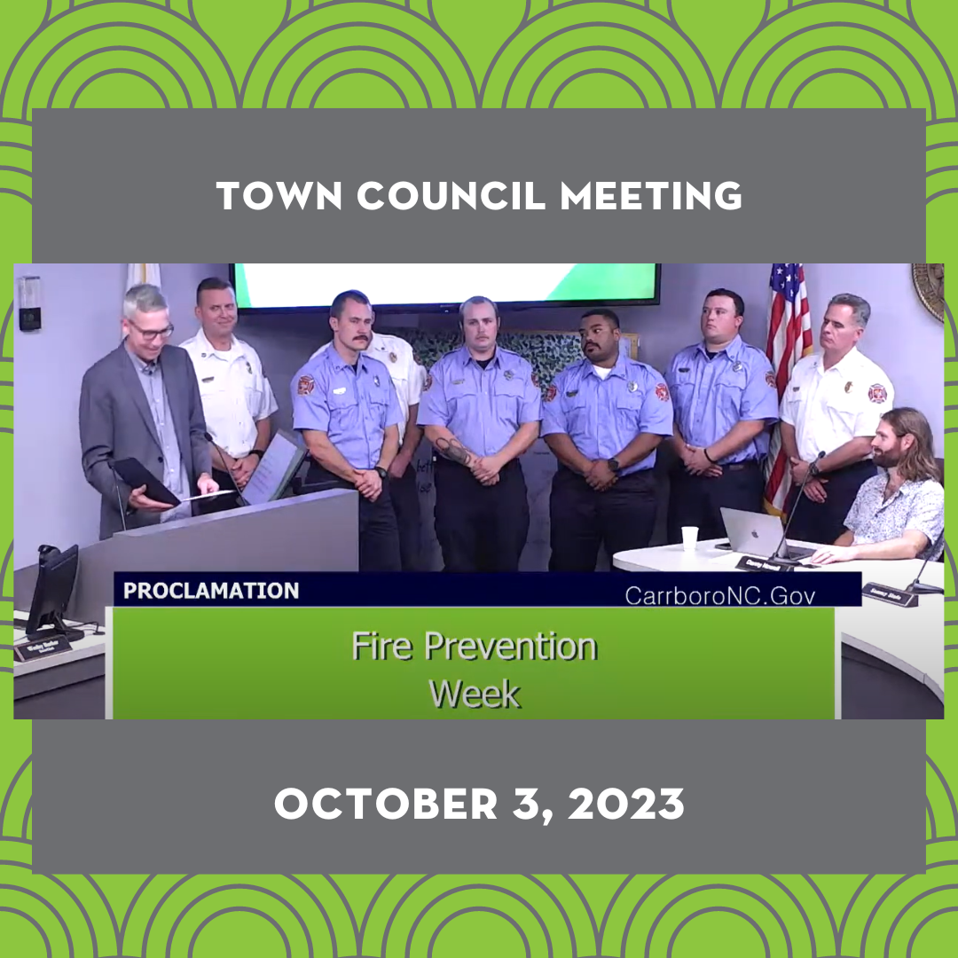 Fire Prevention Week in Carrboro 2023